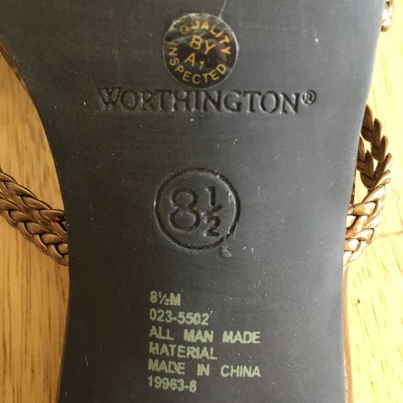 Bronze Braided Worthington Heels - Picture 9 of 11